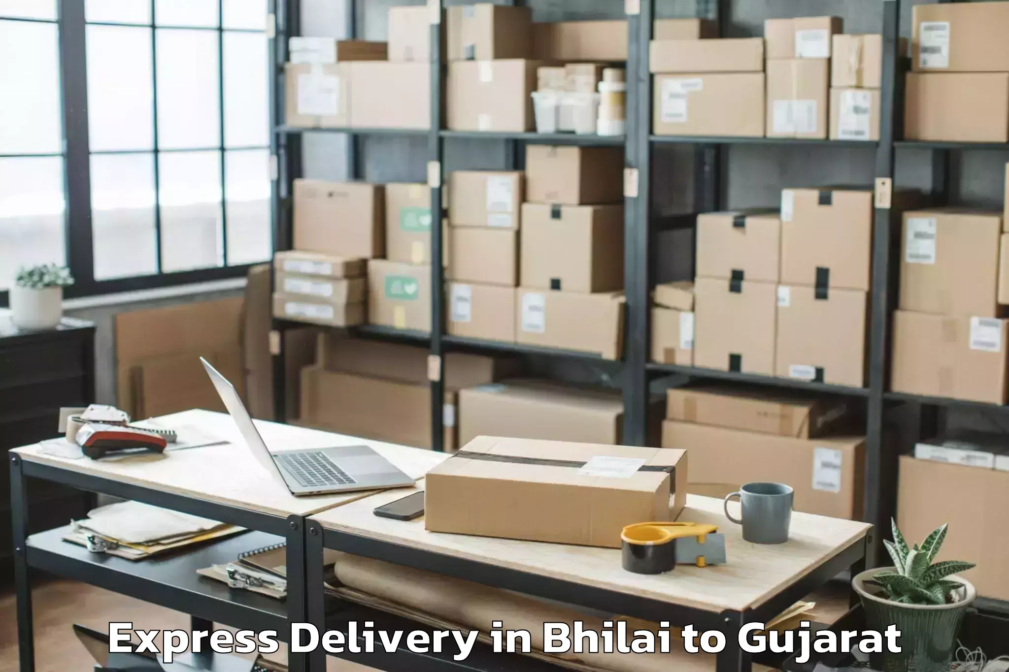 Professional Bhilai to Kundla Express Delivery